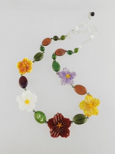 Necklace/Fall Multi-Floral by Margaret Neher