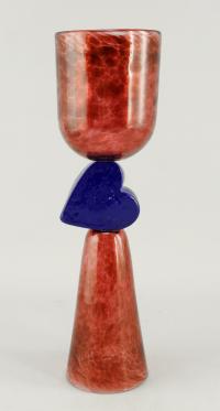 Goblet/Red & Blue Heart by James Wilbat