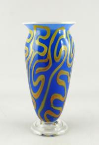 Doodle Vase/Blue & Gold by George O'Grady