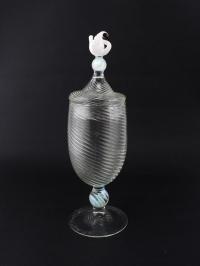 Goblet w/Swan Lid by Andrew Jackson Pollack