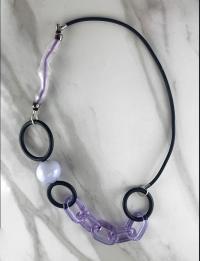 Necklace/Purple Links by Bronwen Heilman