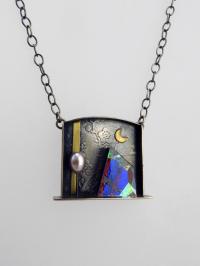 Necklace/22K & 18K Gold, Freshwater Pear by Marc & Wendy Zoschke