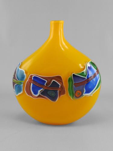 Shard Pattern Vase/School Bus Yellow by James Wilbat