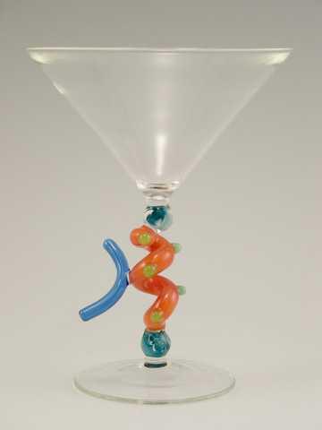Goblet/Orange Spiral Psychic Automatic Martini by Bandhu Scott Dunham