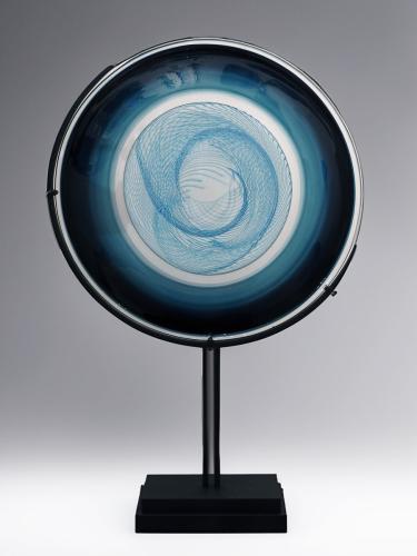 Bountiful Series Rondel w/Stand, Teal & Blue by David Thai