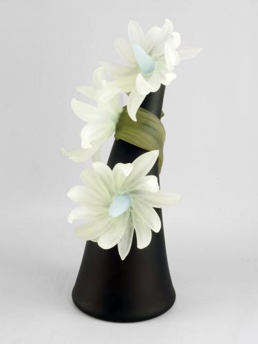 Sm Sprig Vase/Amber & White by Susan Rankin