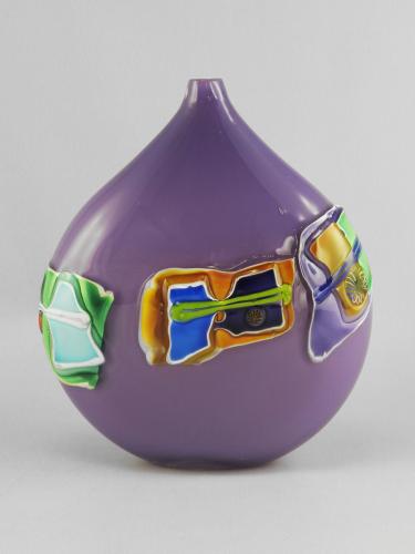 Shard Pattern Vase/Purple by James Wilbat