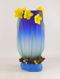 Lage Blue Fade Daffodil Vase by Tommie Rush