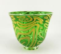 Doodle Bowl/Green & Gold by George O'Grady