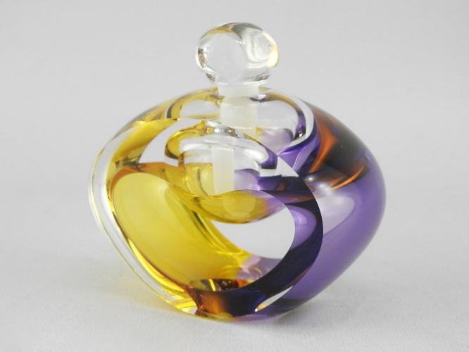 Petite Horseshoe Perfume/Violet & Gold Topaz by Kevin Kutch