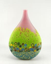 Monet Vase/Raspberry & Lime by James Wilbat