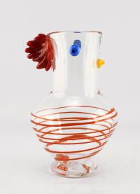 Red Bird Vase w/Red Comb by William & Kate Bernstein