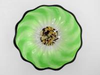 Wall Platter/Green Flower by Cliff Goodman