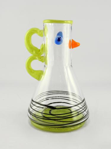 Bird Vase w/Green Base by William & Kate Bernstein