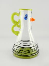 Bird Vase w/Green Base by William & Kate Bernstein