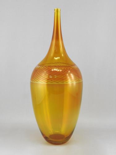 Bottle/Amber & Red Cane by John Geci