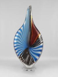Cane Vessel/Turquoise & Brown by Michael Hermann