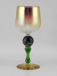 Goblet/Gold Fumed w/Marble by R Jason Howard