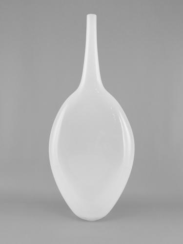 Tall Flat Bottle/White by John Geci