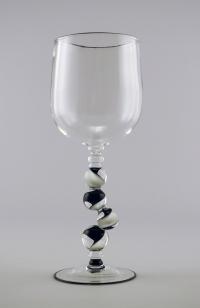 Goblet/Black & White Ribbon Marble by Lance & Maureen Mc Rorie