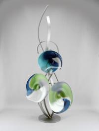 Sculpture/Soft Blues & Green by Bonnie Hinz
