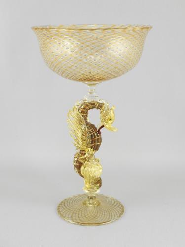 Goblet/Gold Aventurine Reticello Dragon Stone by Austin Littenberg