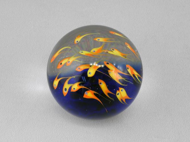 Paperweight/School of Orange Fish by Cathy Richardson