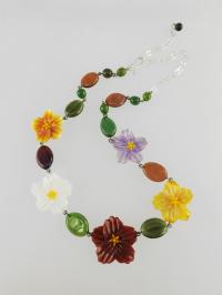 Necklace/Fall Multi-Floral by 