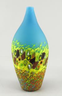 Monet Vase/Turquoise & Lime by James Wilbat