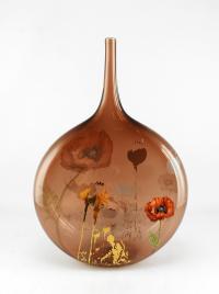 Decal Vase/Brown by John Geci