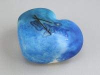 Heart Paperweight/Teal by Michelle Kaptur